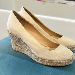 J. Crew Cream Wedge Espadrilles with Classic Design Size 9